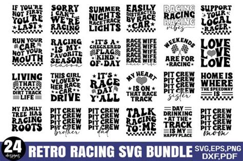 Retro Racing Svg Bundle Graphic By Designer302 · Creative Fabrica