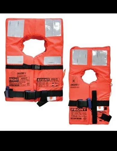 Polyethylene Foam Orange Lalizas Adult Life Jacket For Sea Patrolling