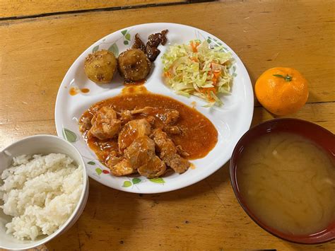 12月12日 夕食 山のふるさと合宿 かじかの里学園