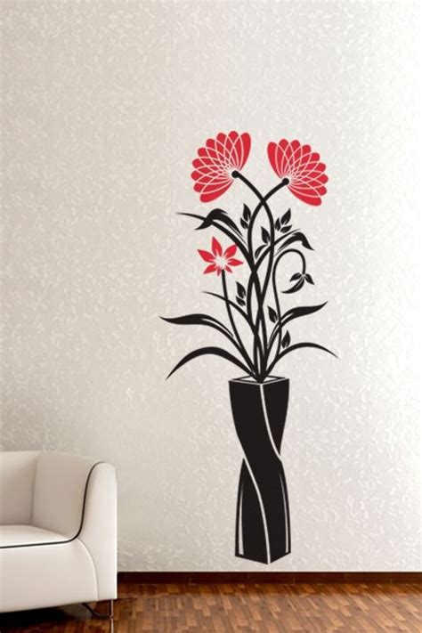 Wall Decals Vase Of Wildflowers Walltat Art Without Boundaries