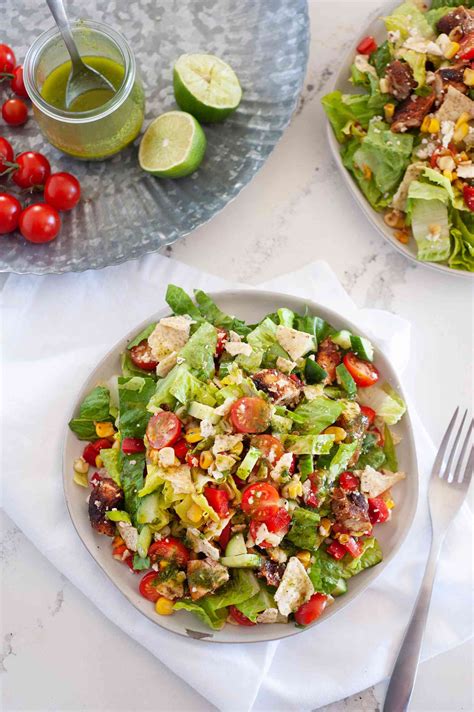 Tex Mex Chopped Chicken Salad With Cilantro Lime Dressing