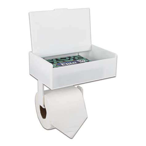 Porta Papel Higiênico Acrílico Branco Dispenser Superior