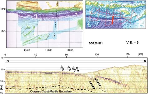 Details of profile BGR06-311 (PreSDM) in the Argo Abyssal Plain area ...