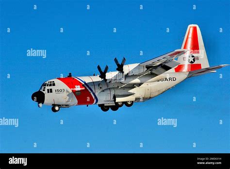 US Coast Guard C130 air sea rescue aircraft Stock Photo - Alamy