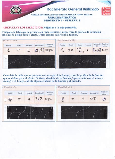 Completa La Tabla Que Se Presenta En Cada Ejercicio Luego Traza La