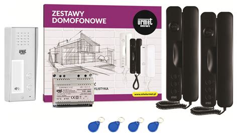 Zestaw Domofon Dwurodzinny Przewodowy Miwi Urmet 6025 442 RF N Czarny