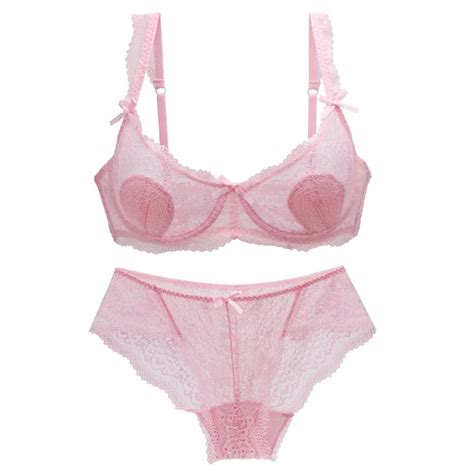 2023 New Sexy Bra Sets Women Floral Embroidery Ultra Thin Thick Lingerie Lace Underwire Push Up