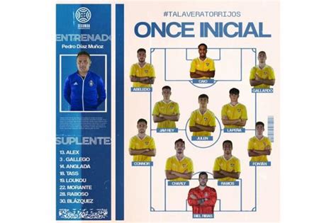 Este Es El Once Inicial De Cf Talavera Para El Partido De Hoy La Voz