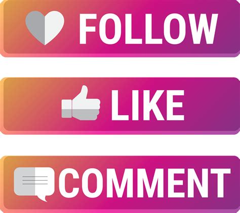 Social Media Notification Icon Follow Comment Like Icon D Design