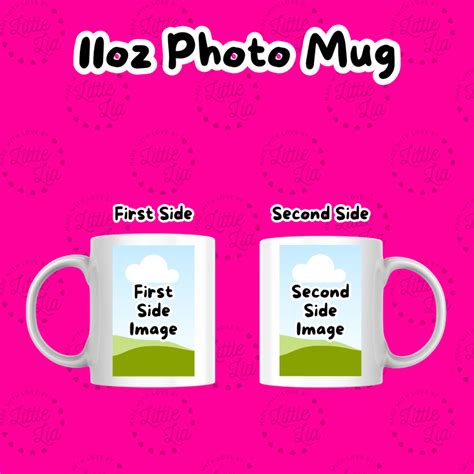 11oz Ceramic Mug Personalised With Two Photos Bylittlelia