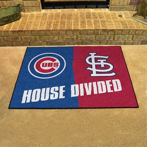 Fanmats Mlb House Divided Cubs Cardinals House Divided Mat