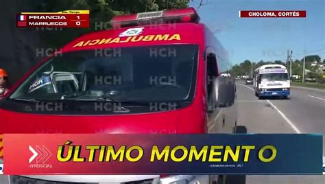 Tres heridos deja colisión entre rapiditos en Choloma Vídeo