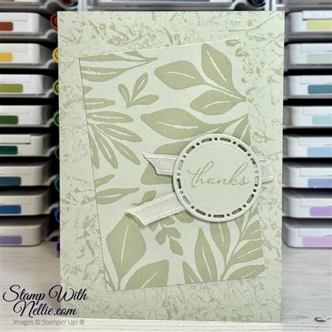 Basic Beige Wax Paper Stamping Thank You Card Stamp With Nellie