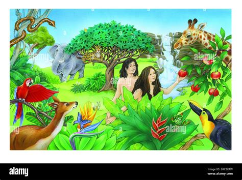 General Adam Eve In The Gaeden Of Eden Stock Photo Alamy