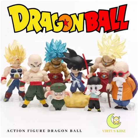 Jual Action Figure Dragon Ball Set Pcs Goku Super Saiyan Chibi