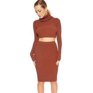 Naked Wardrobe Dresses New Naked Wardrobe Midi Skirt And Top Piece Set Poshmark