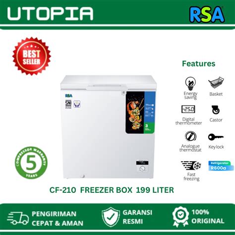 Jual Rsa Chest Freezer Cf Cf Freezer Box Liter Shopee