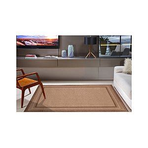 Tapete Estilo Sisal Eco Nature Moldura Bege E Marrom X