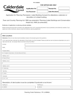 Fillable Online Application for Planning Permission and listed ...