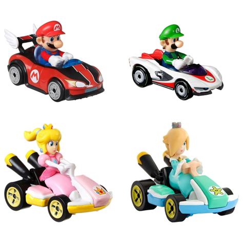 Hot Wheels Autos 4er Set Mario Kart Fahrzeuge Sortiert Smyths Toys Deutschland