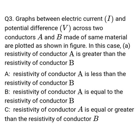 Q Graphs Between Electric Current I And Potential Difference V Acro