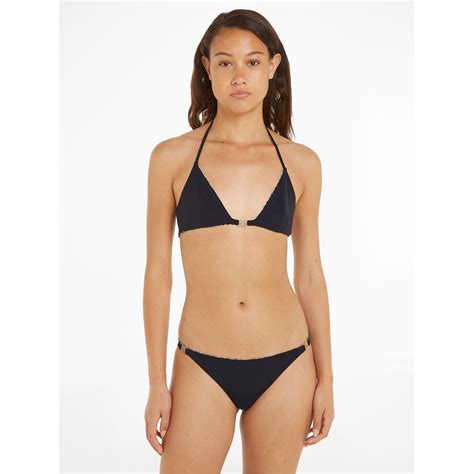 Tommy Hilfiger Reversible Triangle Bikini Women Navy Flannels