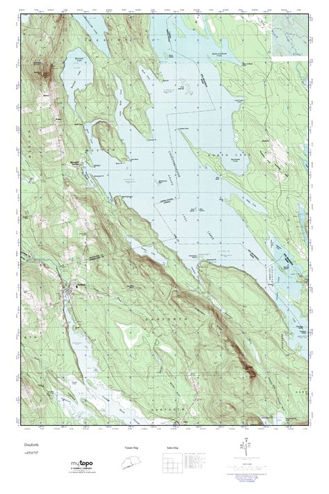 MyTopo Danforth Maine USGS Quad Topo Map