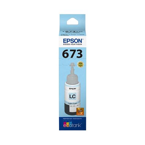 Epson T673 botella de tinta Cián claro original