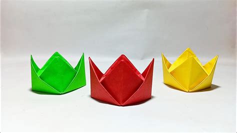 How To Make A Paper Crown Origami Paper Crown Origami Youtube