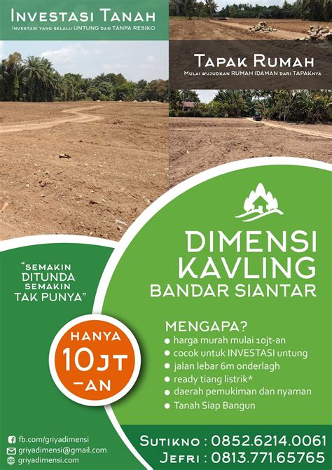 Contoh Brosur Jual Tanah Kaplingan Sketsa