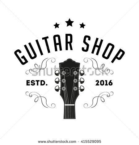 Guitar Shop Retro Logo Stock Vector Royalty Free 415529095