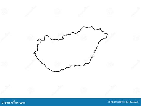 Hungary - Outline Map Cartoon Vector | CartoonDealer.com #108547505