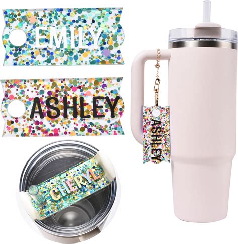 Amazon Personalized Stanley Tumbler Name Plates Colorful