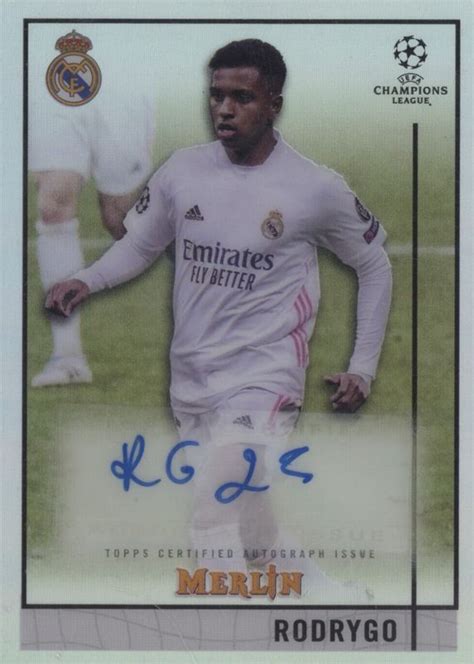 Rodrygo 2020 Topps Merlin Chrome UEFA Champions League BCA ROD Chrome