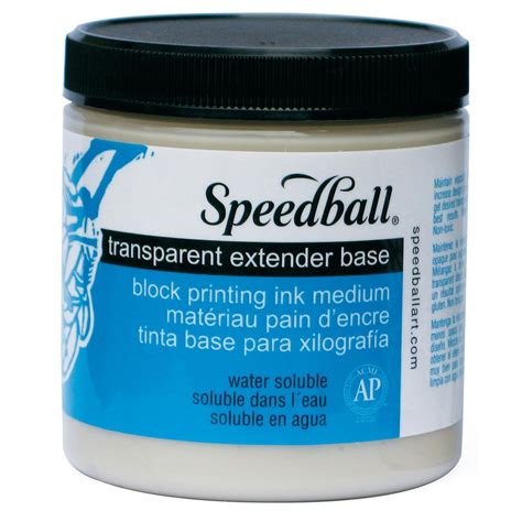 Speedball Water Soluble Block Printing Ink Transparent Extender 8 Oz