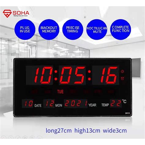 Jual Jd Led Jam Digital Led Clock Dinding Meja Fitur Kalender