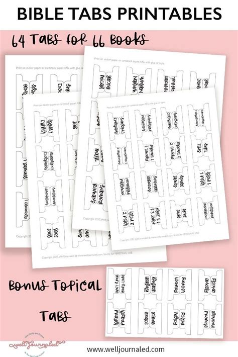 Bible Tabs Bible Tabs Printable For Journaling Bible Bible Etsy Canada In 2022 Bible Tabs