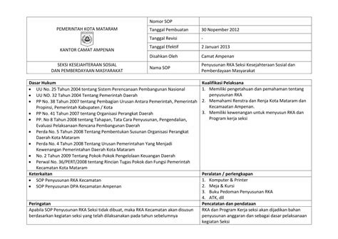 Pdf Nomor Sop Pemerintah Kota Mataram Kantor Camat Sip Ppid Mataramkota Go Id File Sop 3 Pdf