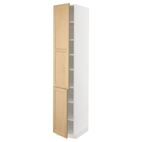 Высокий кухонный шкаф с полками - IKEA METOD/МЕТОД ИКЕА, 220х60х40 см ...