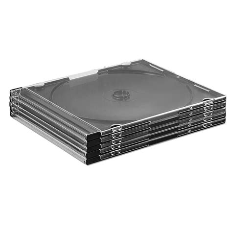 Бокс для CD диска Slim 5 мм, черный, 5 штук CD Slim Box на 1 компакт ...