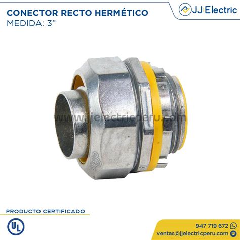 Conector Recto Herm Tico Liquid Tight Zdc Ul E F Jj Electric