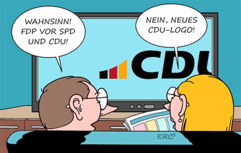 CDU-Logo von Erl | Politik Cartoon | TOONPOOL