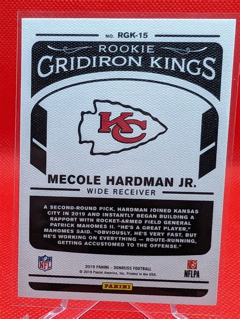 2019 Panini Donruss Gridiron Kings Rookie RGK 15 Mecole Hardman Jr