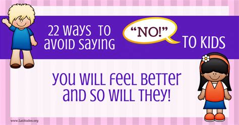 22 Ways to Avoid Saying "NO" to Kids | ACN Latitudes