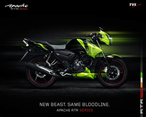 Tvs Apache Hyper Edge Rtr 160 Side View Blackgreen