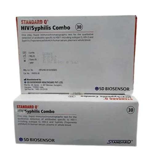 SD Biosensor Standard Q Hiv Syphilis Combo Number Of Reactions Preps