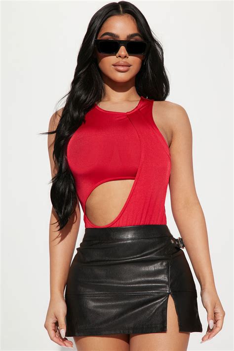 Going Nonstop Bodysuit Red Fashion Nova Bodysuits Fashion Nova