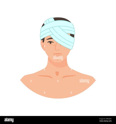 Man With Bandaged Eye Cartoon Illustration Stock Vector Image And Art Alamy