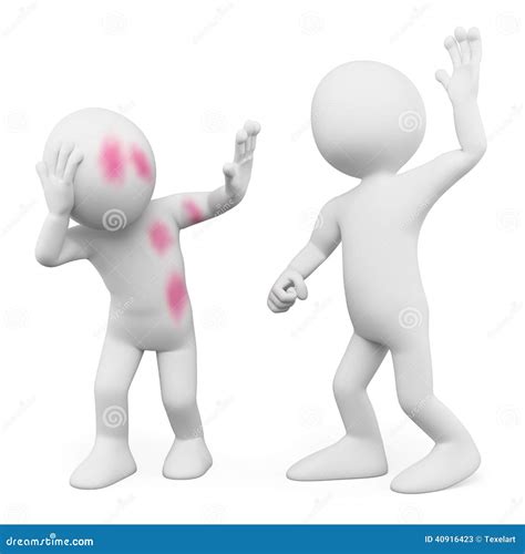 3D White People. Abuse Royalty-Free Stock Photography | CartoonDealer.com #40916423