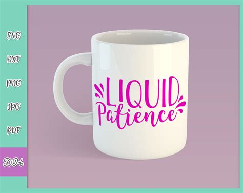 Drinking Svg Files For Cricut Sayings Liquid Patience Funny Etsy